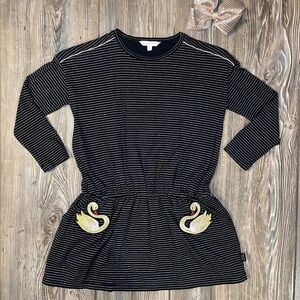 Little Marc Jacobs Swan Striped Dress